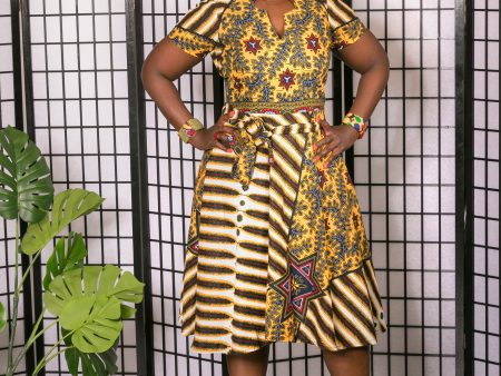 Hassana Short Sleeve Star Dress